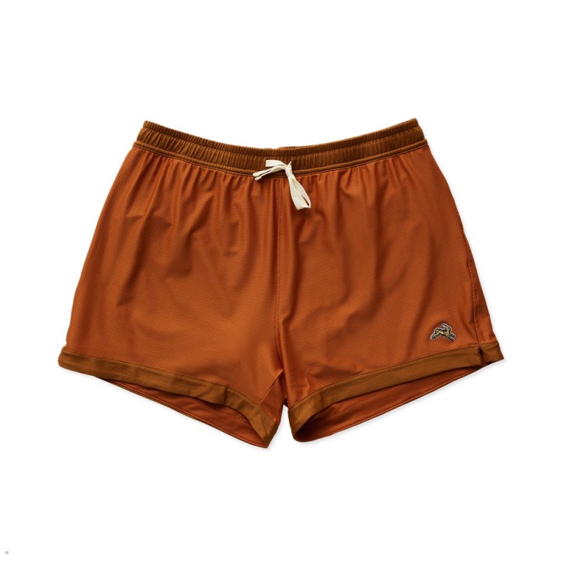 Brick Red/Caramel Tracksmith Van Cortlandt Grand Men\'s Shorts Singapore | IQOYX-1630