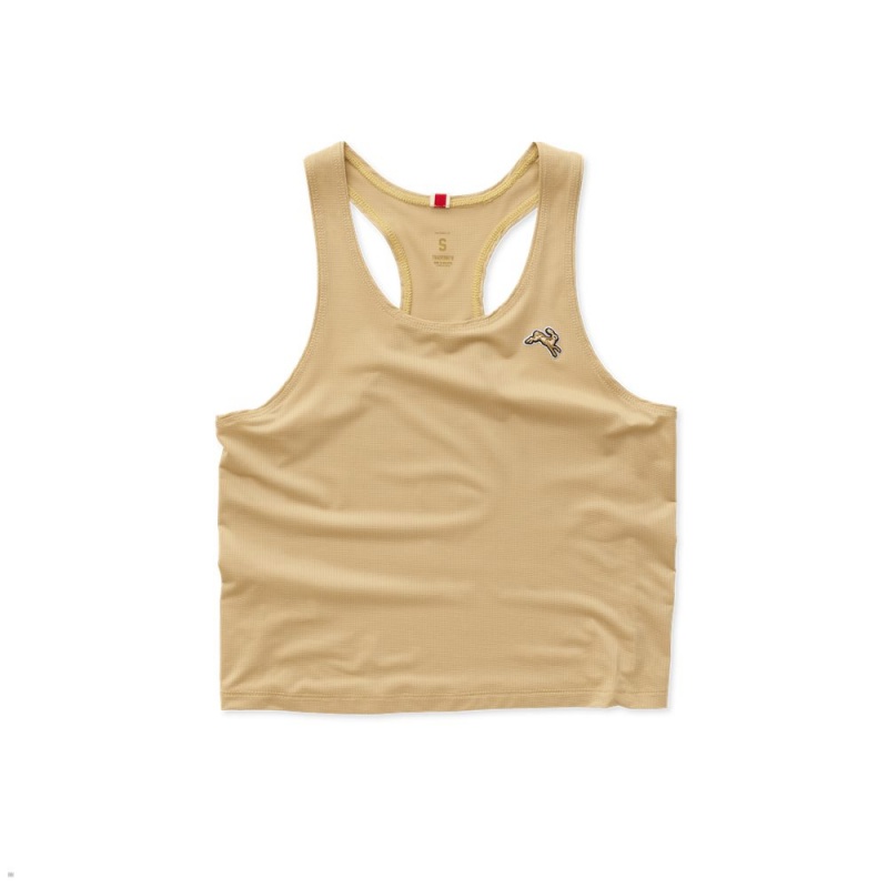 Chestnut Tracksmith Twilight Crop Women\'s Tank Singapore | QSEOJ-2605