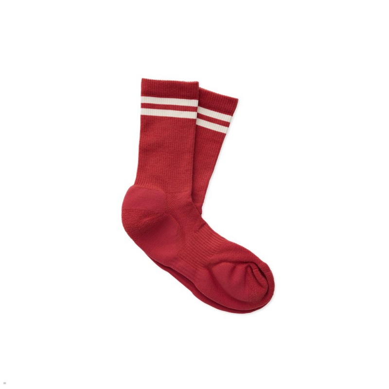 Dark Rose/Ivory Tracksmith Merino Tube Sock Singapore | FOWKY-9816