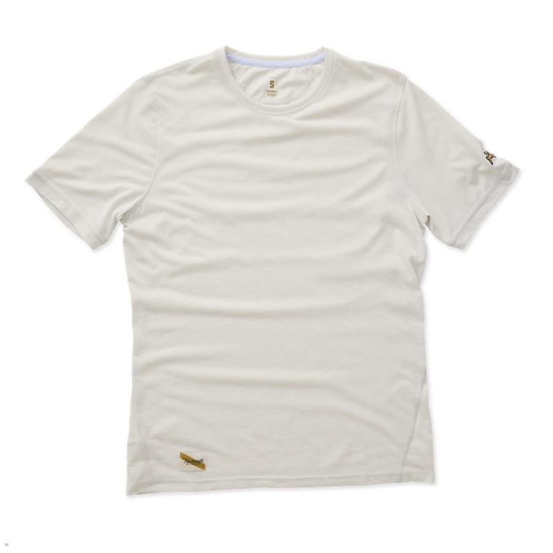 Dawn/Eggshell Tracksmith Horizon Men\'s Tee Singapore | NPEVF-3826