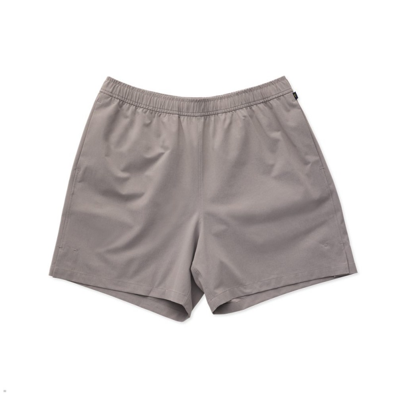 Gray Tracksmith Rapid Transit Men\'s Shorts Singapore | DKFZU-9265