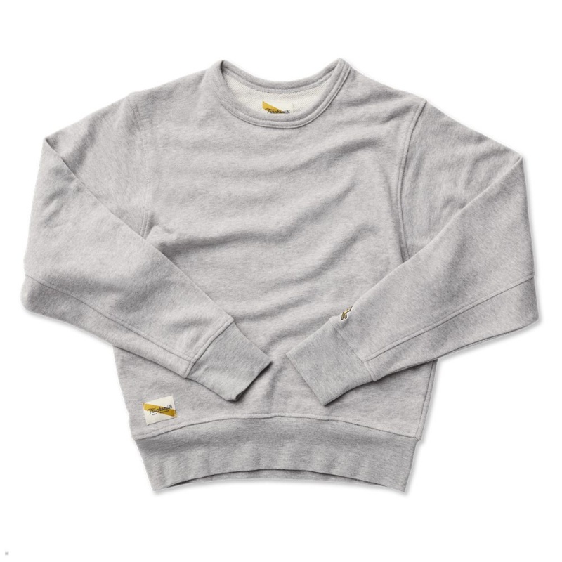 Gray Tracksmith Trackhouse Midweight Crew Women\'s Sweatshirt Singapore | IKNSG-2396