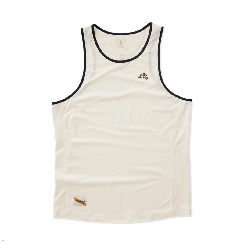 Ivory/Black Tracksmith Twilight Men\'s Tank Singapore | YGSIW-0219