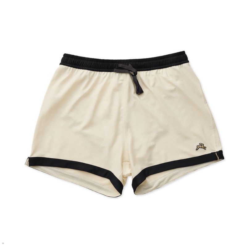 Ivory/Black Tracksmith Van Cortlandt Grand Men\'s Shorts Singapore | NBRGC-5163