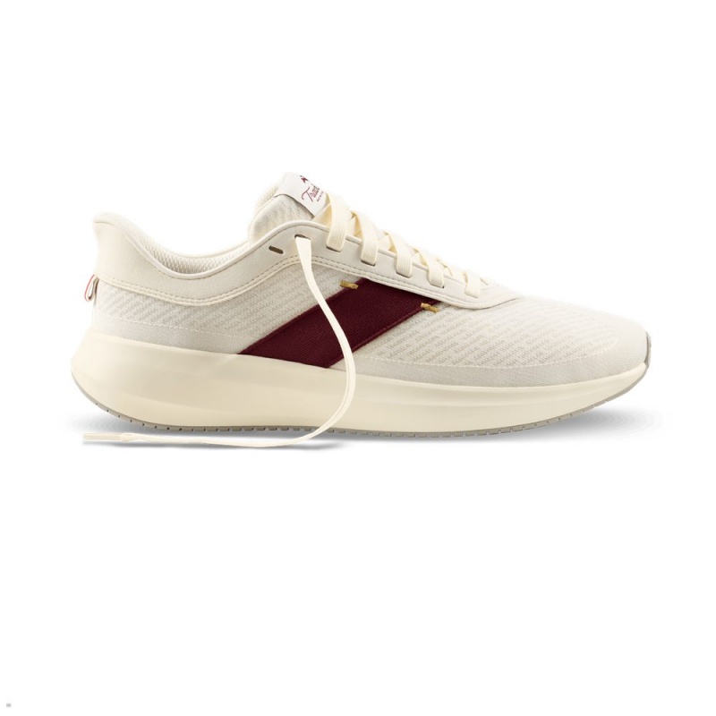 Ivory/Wine Tracksmith Eliot Runner Men's Shoes Singapore | XTYBE-9260