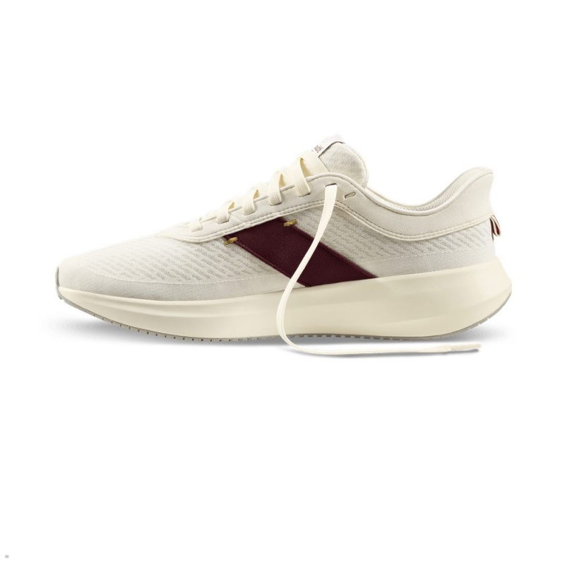 Ivory/Wine Tracksmith Eliot Runner Men's Shoes Singapore | XTYBE-9260