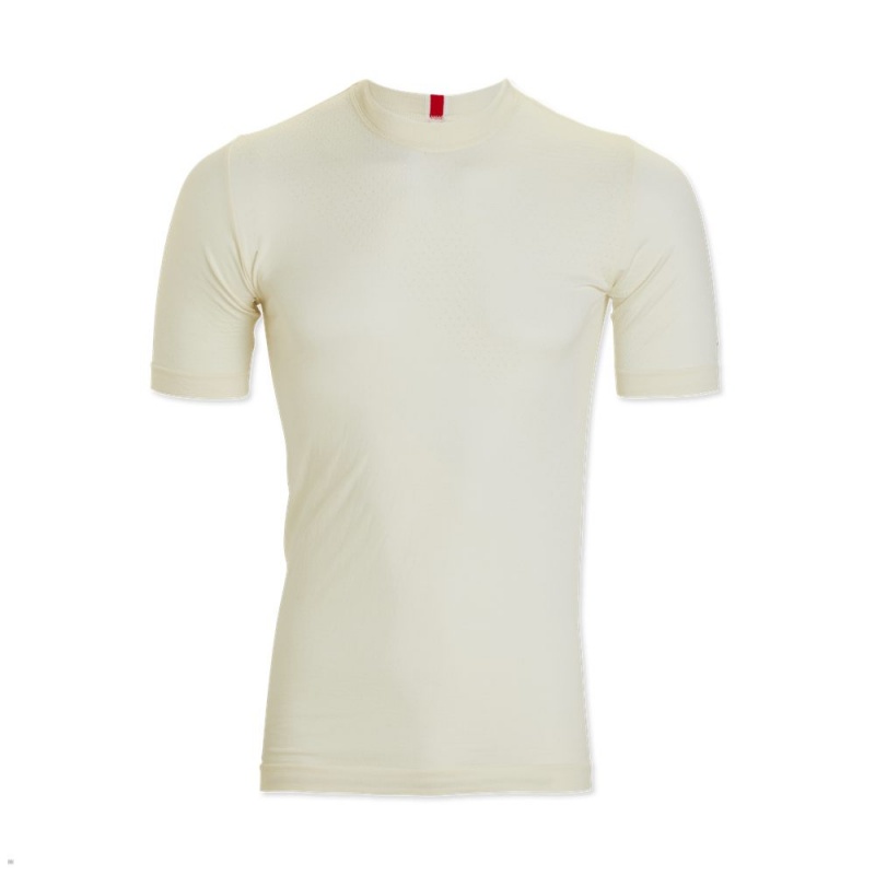 Ivory Tracksmith Brighton Base Layer Men\'s Tee Singapore | QTMCO-9784