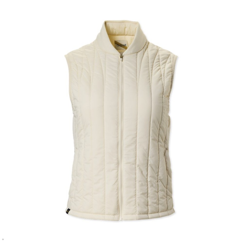 Ivory Tracksmith Harbor Women\'s Vest Singapore | YKPVB-7206