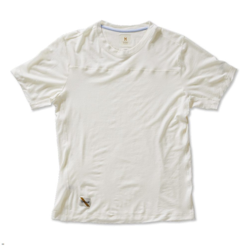 Ivory Tracksmith Harrier Men\'s Tee Singapore | RXKWM-8239