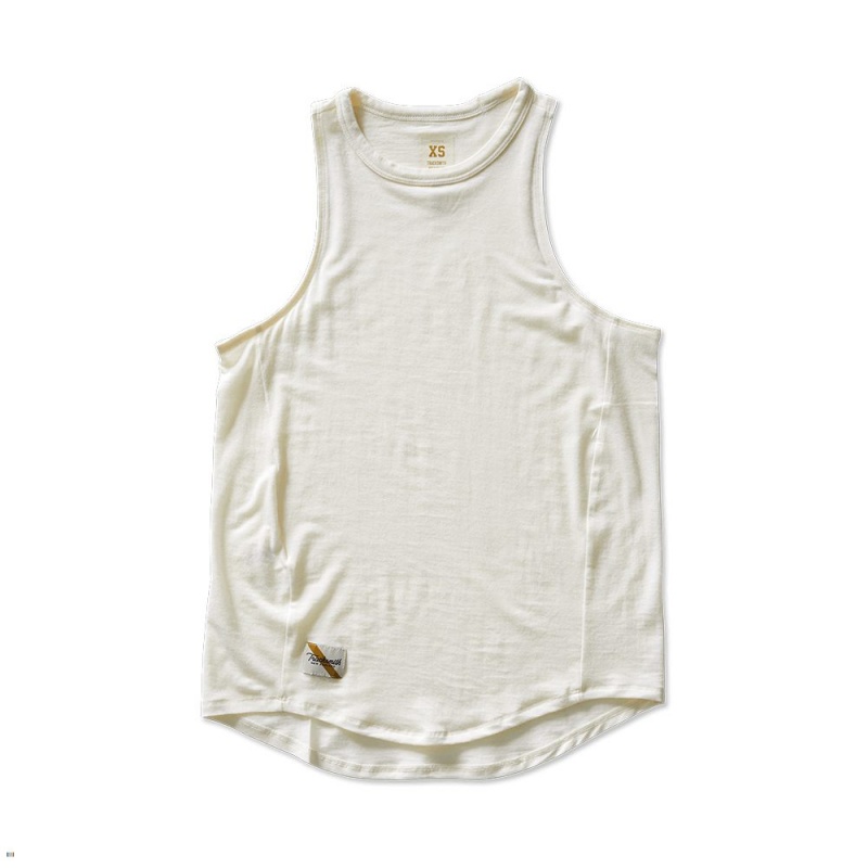 Ivory Tracksmith Harrier Women\'s Tank Singapore | TDNVE-2170