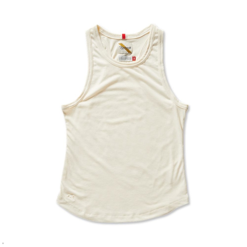 Ivory Tracksmith Run Cannonball Run Women\'s Tank Singapore | JBKPT-7241