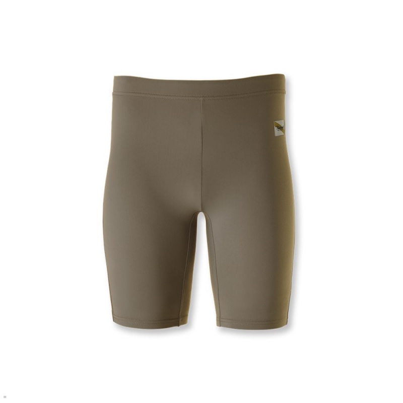 Khaki Tracksmith Turnover Half Men\'s Tights Singapore | FSMAX-5017