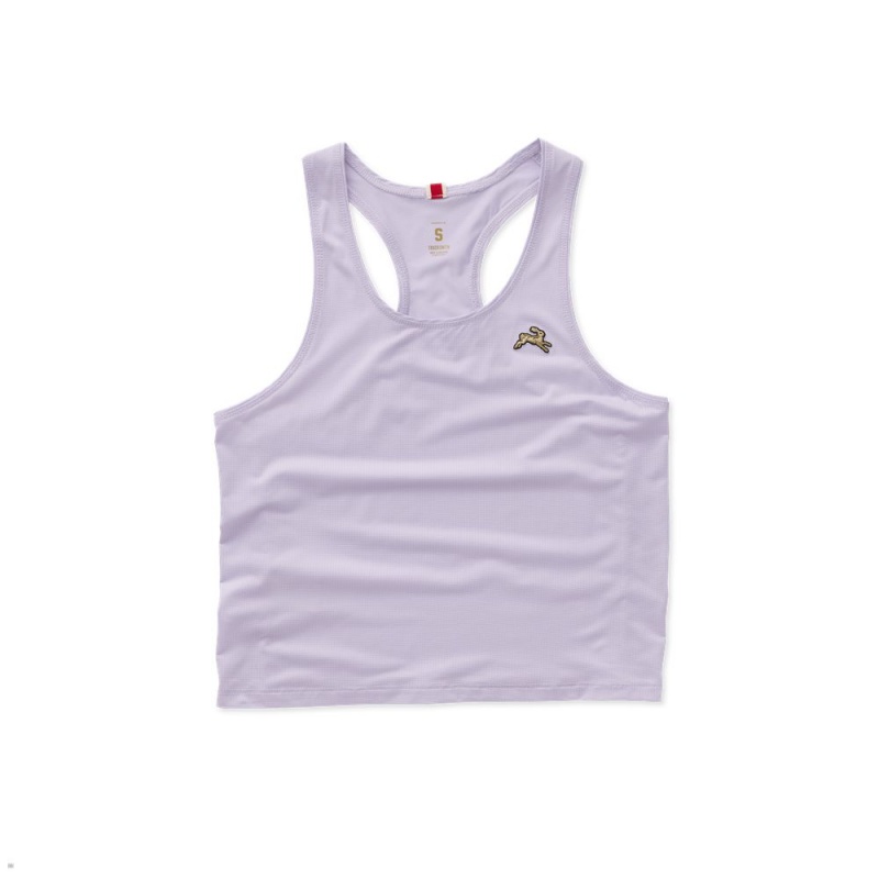 Lilac Tracksmith Twilight Crop Women\'s Tank Singapore | TPOKA-8356