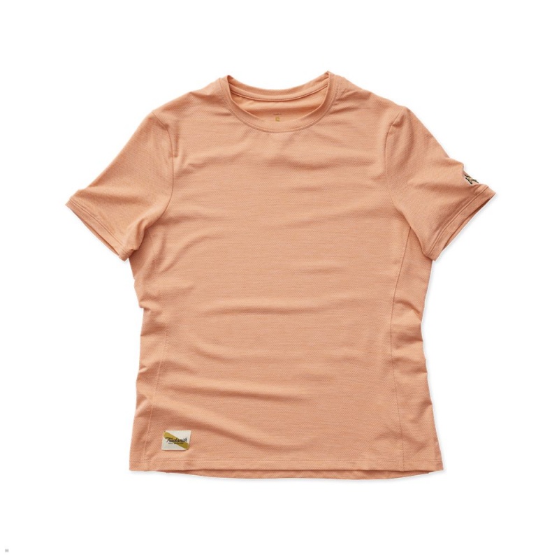 Muted Clay Tracksmith Session Women\'s Tee Singapore | LKMAP-8730