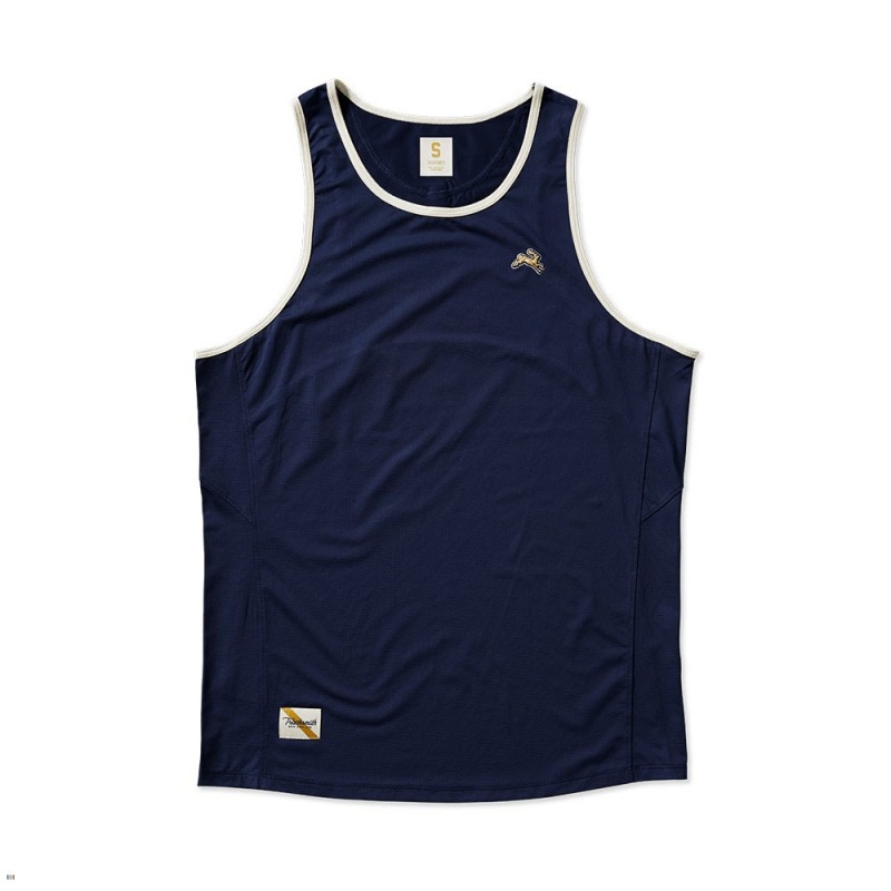 Navy/Ivory Tracksmith Twilight Men\'s Tank Singapore | NXTAQ-1867