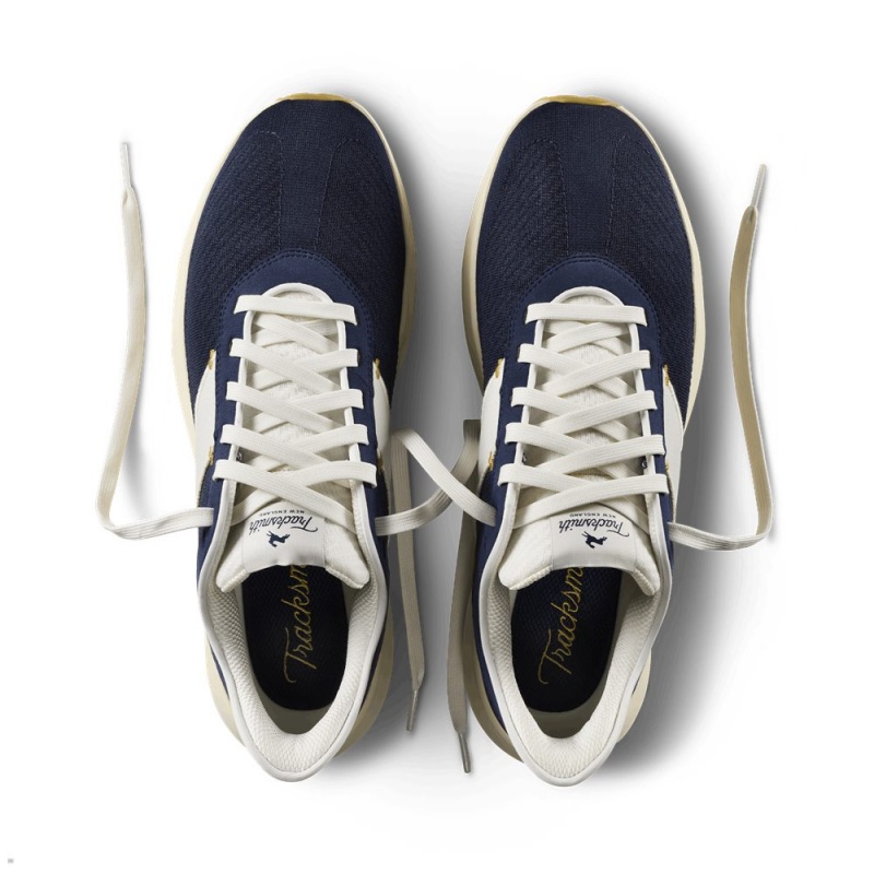 Navy/White Tracksmith Eliot Runner Men's Shoes Singapore | NTYFA-7549