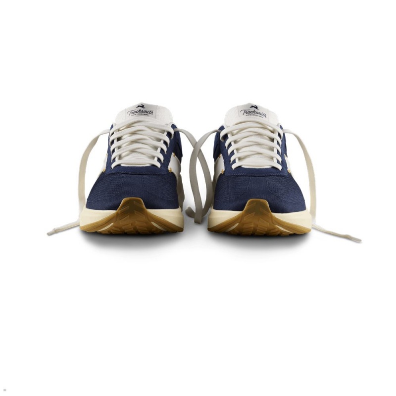 Navy/White Tracksmith Eliot Runner Men's Shoes Singapore | NTYFA-7549