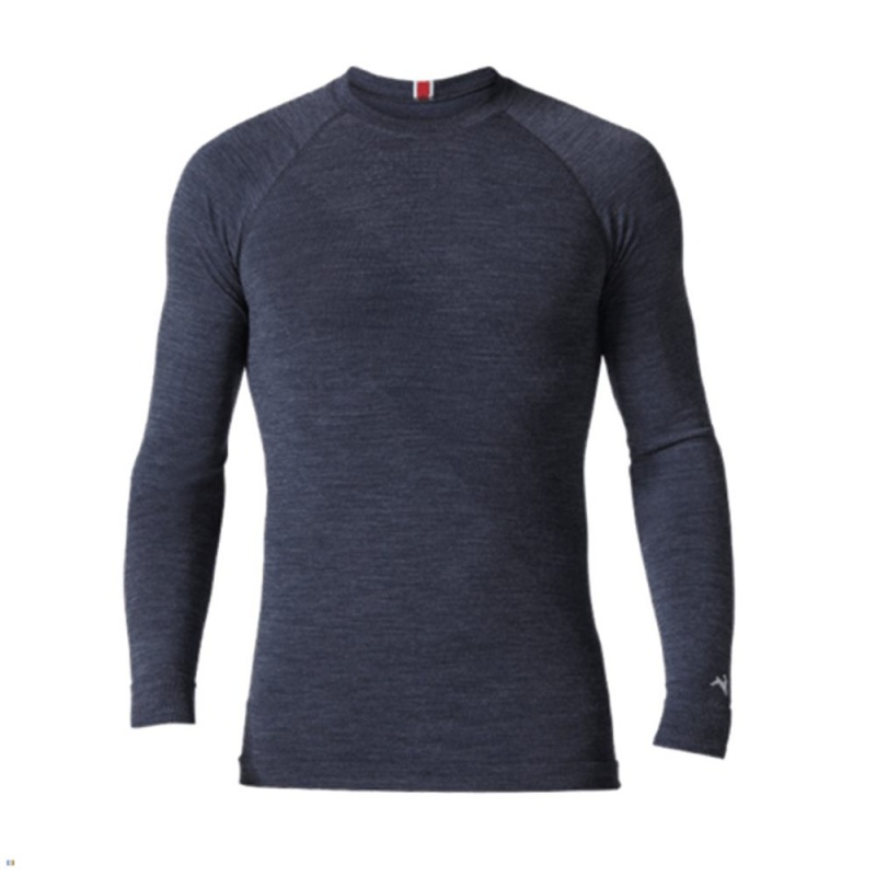 Navy Tracksmith Brighton Men\'s Base Layer Singapore | BFMNQ-0953