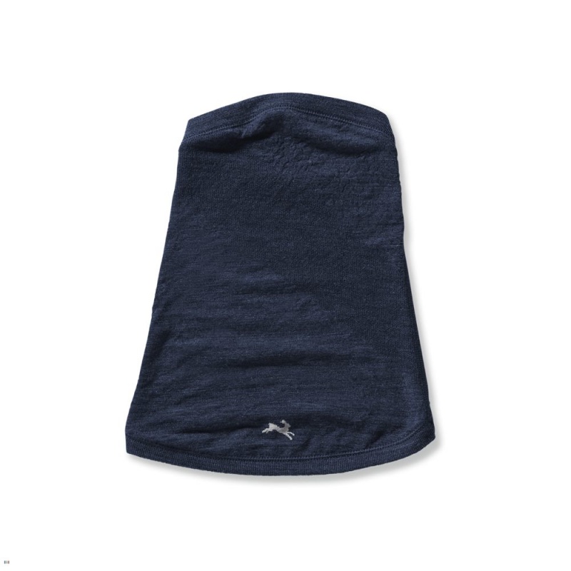 Navy Tracksmith Brighton Neck Warmer Singapore | EIHWY-7124