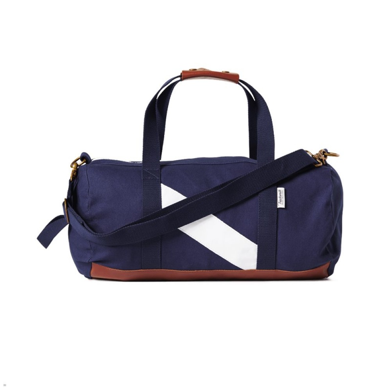 Navy Tracksmith Club Duffel Bags Singapore | GPNTV-7012