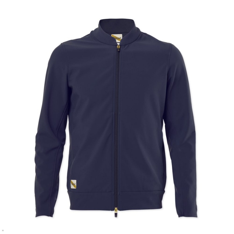 Navy Tracksmith Nor\'Easter Men\'s Jacket Singapore | WXUVE-3904