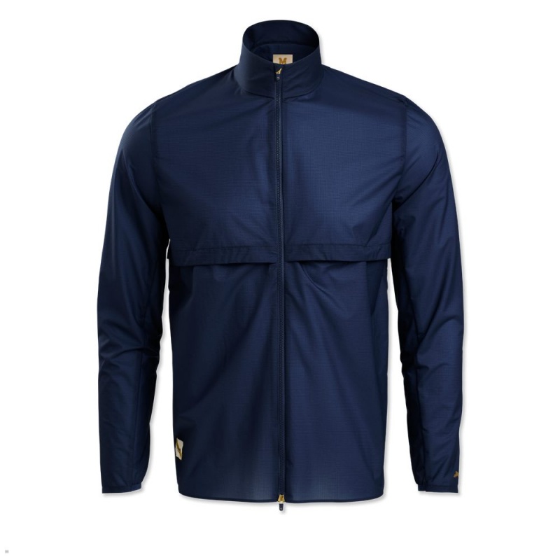 Navy Tracksmith Rain Men\'s Jacket Singapore | MDEZC-8702