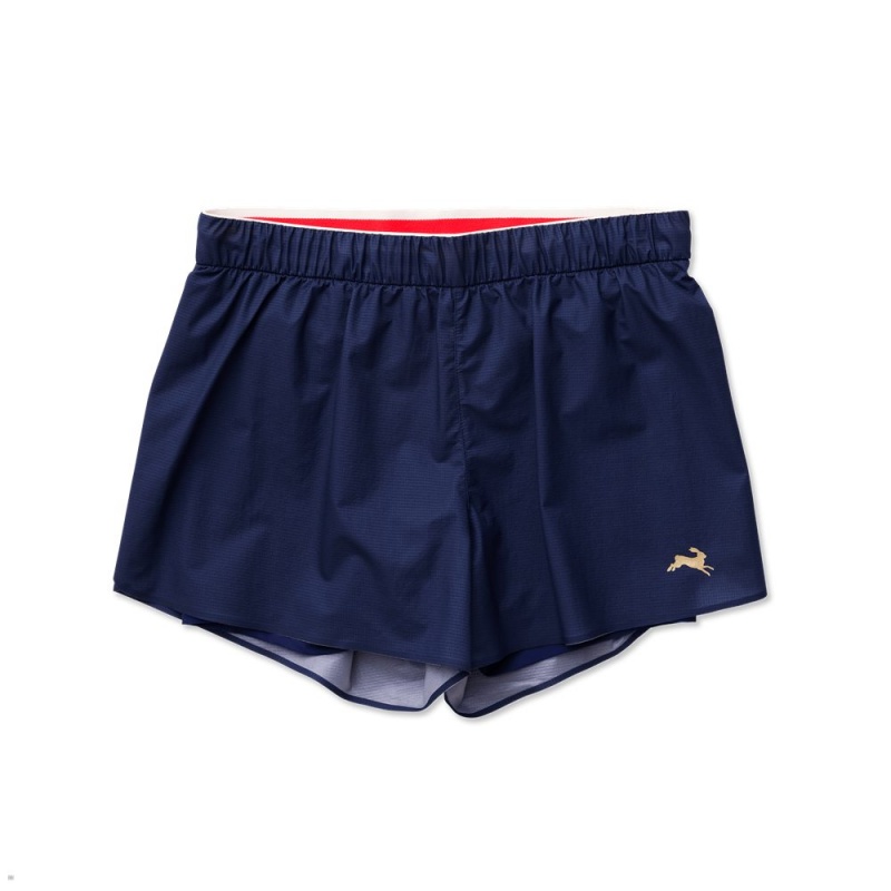 Navy Tracksmith Rain Women\'s Shorts Singapore | HNBLX-7805