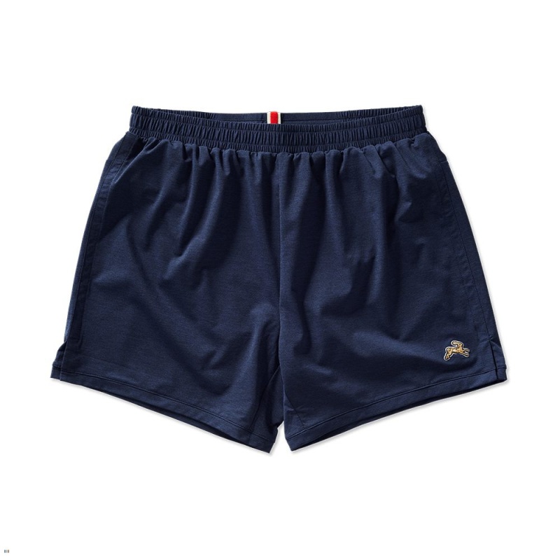 Navy Tracksmith Session Men\'s Shorts Singapore | SREJO-8319