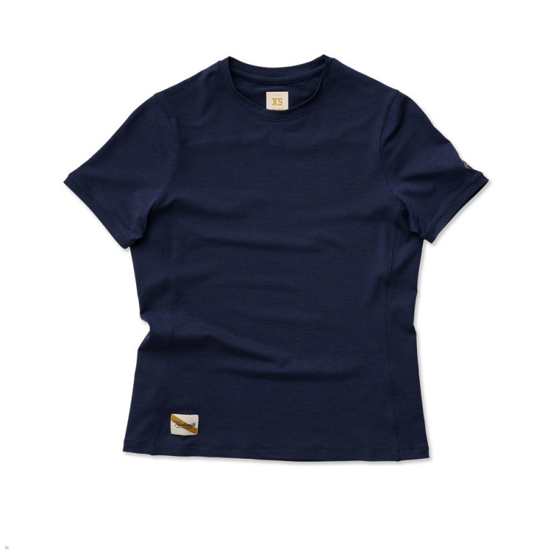 Navy Tracksmith Session Women\'s Tee Singapore | ZCMRJ-0169