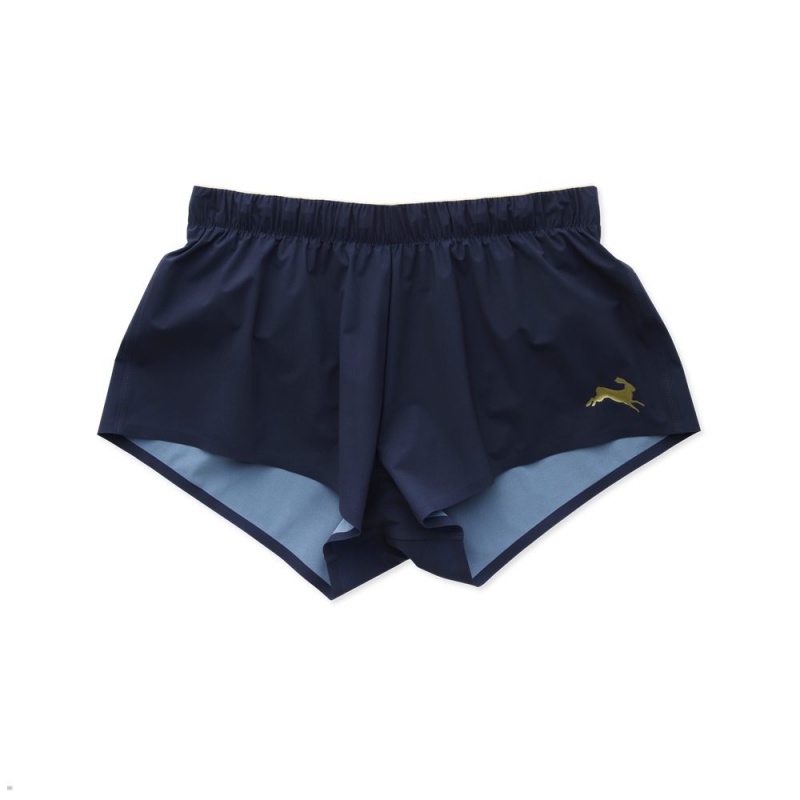 Navy Tracksmith Strata Women\'s Shorts Singapore | IGSFC-0482