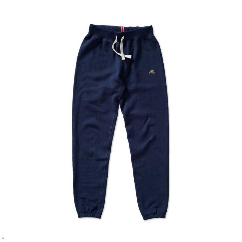 Navy Tracksmith Trackhouse Men\'s Sweatpants Singapore | AJKLX-3067