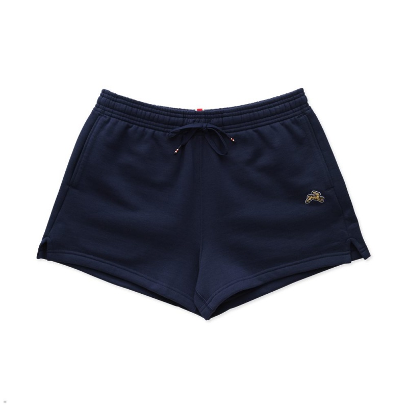 Navy Tracksmith Trackhouse Women\'s Shorts Singapore | ESMVR-9238