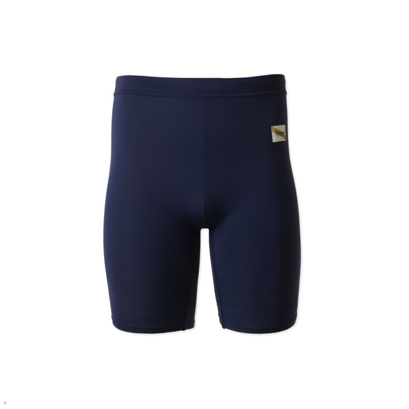 Navy Tracksmith Turnover Half Men\'s Tights Singapore | WDUVA-5703