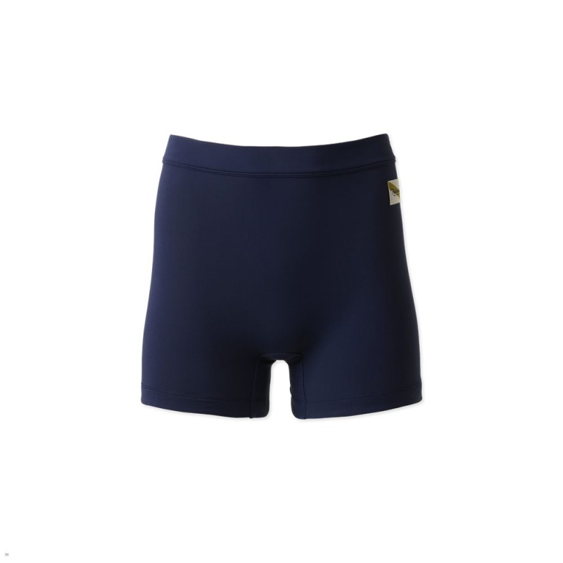 Navy Tracksmith Turnover Short Women\'s Tights Singapore | XHWAU-2819