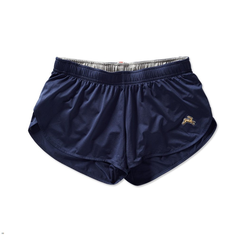 Navy Tracksmith Twilight Split Women\'s Shorts Singapore | SEKVG-5631