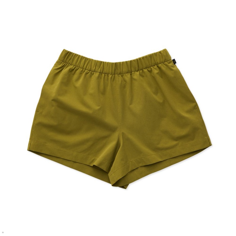 Olive Tracksmith Rapid Transit Women\'s Shorts Singapore | VHFCM-1237