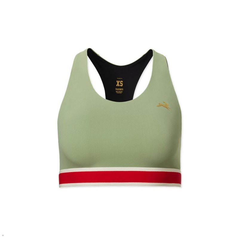 Olive Tracksmith Run Women\'s Bra Singapore | AUJLT-6815