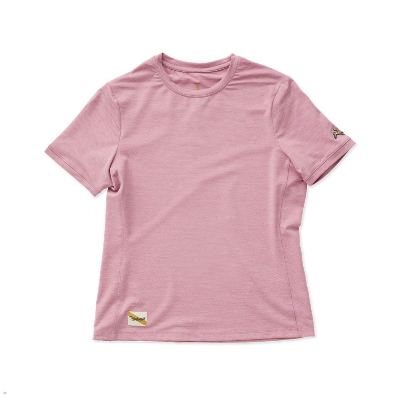 Rose Tracksmith Session Women\'s Tee Singapore | TFWOG-6538