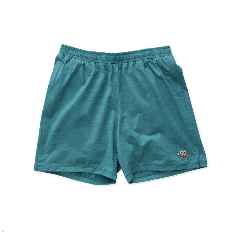 Turquoise Tracksmith Session Men\'s Shorts Singapore | KNTWO-8134