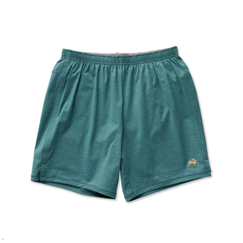 Turquoise Tracksmith Session Men\'s Shorts Singapore | BHKFE-6519