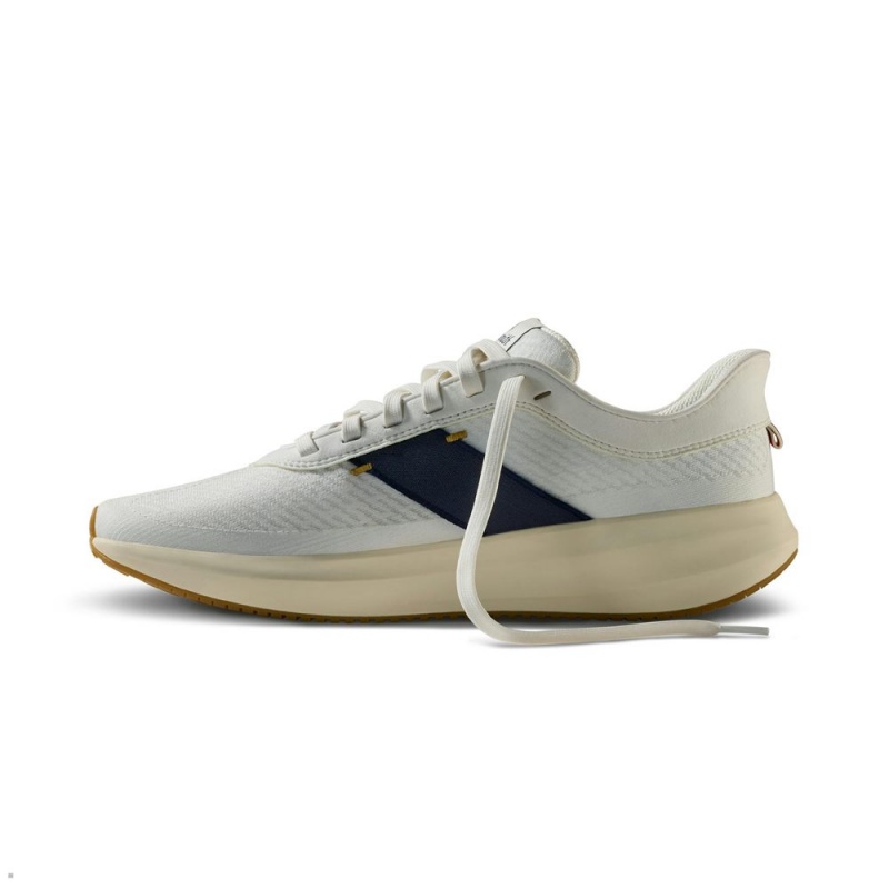 White/Navy Tracksmith Eliot Runner Men's Shoes Singapore | VWIEU-2473