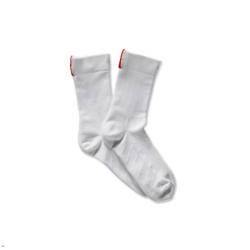 White Tracksmith Speed Crew Sock Singapore | BGWAV-7895