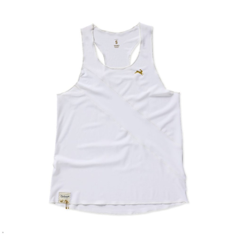 White Tracksmith Strata 2023 Women\'s Singlet Singapore | WDESR-0359