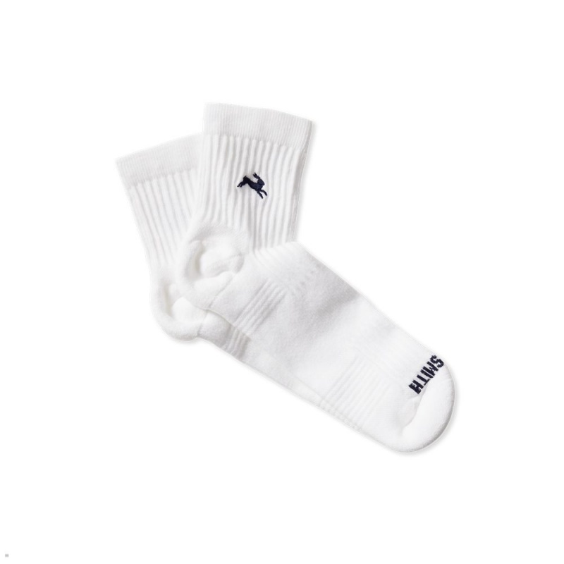 White Tracksmith Trackhouse Crew Sock Singapore | VPBHD-5083