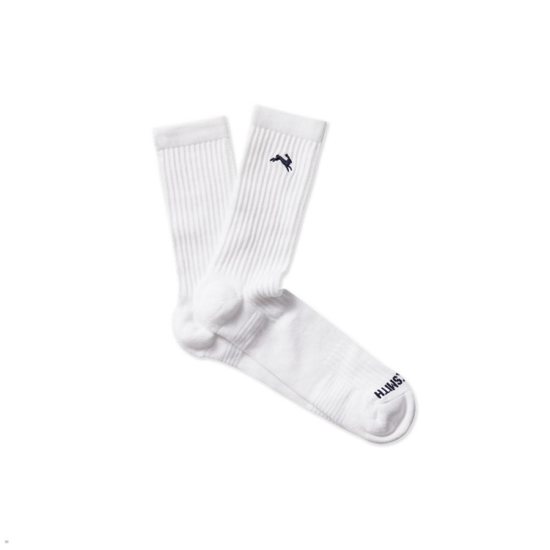 White Tracksmith Trackhouse Tube Sock Singapore | VXECH-4930