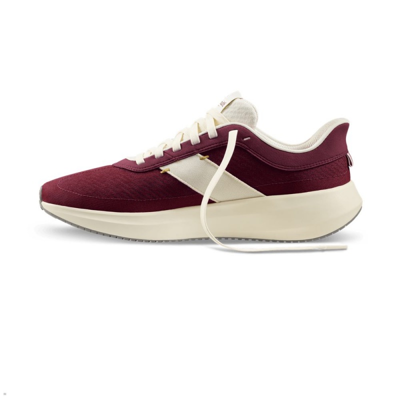 Wine/Ivory Tracksmith Eliot Runner Men's Shoes Singapore | YORVF-1825