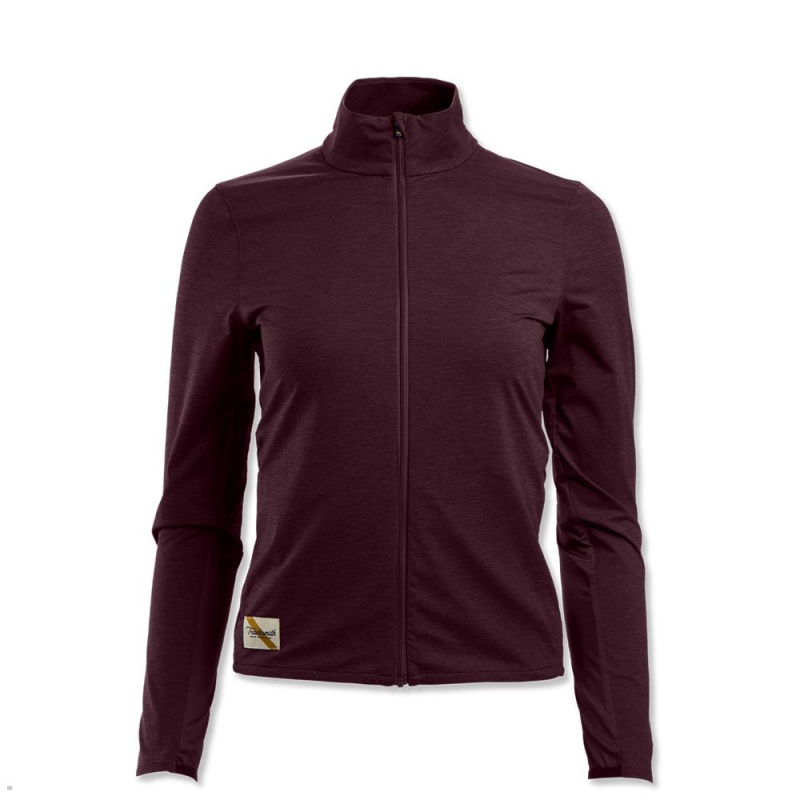 Wine Tracksmith Session Women\'s Jacket Singapore | OWYQN-9406